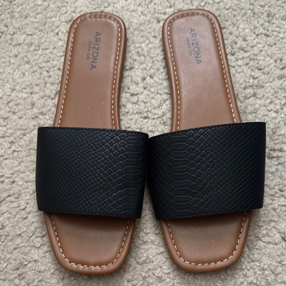 Arizona Jean Co Lupa Sandals Size 10 Color Black